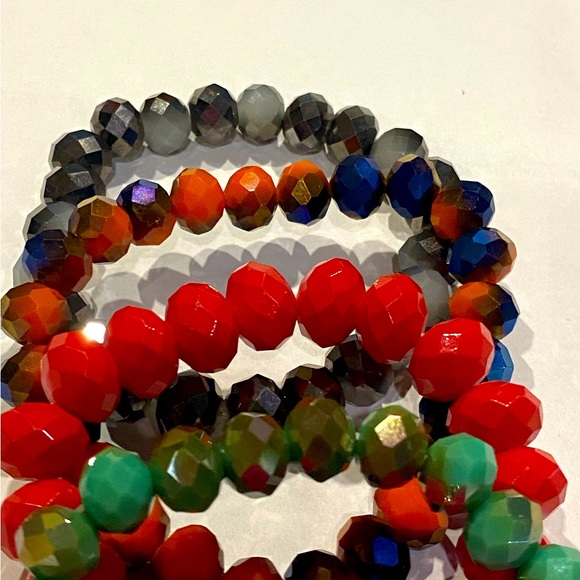 8-Piece Bundle Briolette Bead Stretch Bracelet - Picture 10 of 16